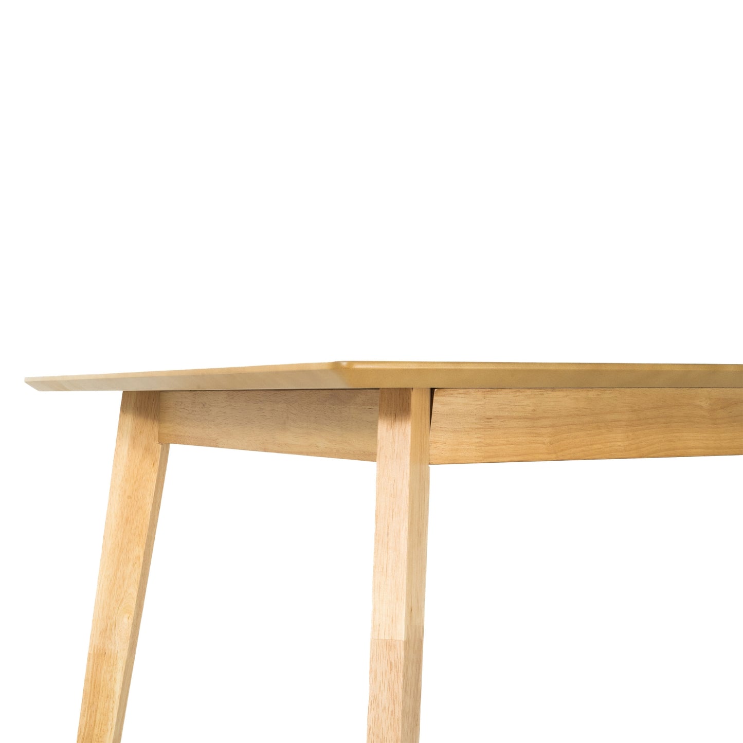 Cusco 150cm Dining Table Scandinavian Style Solid Rubberwood Natural