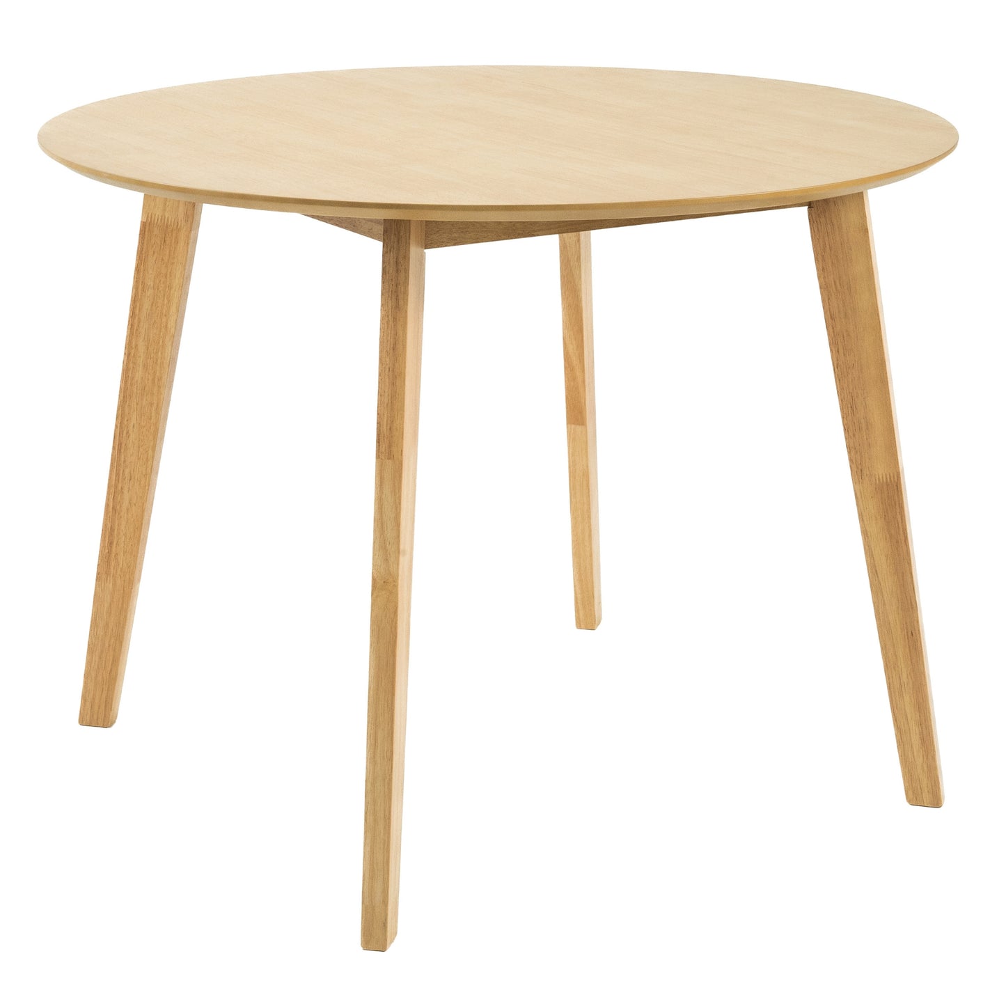 Cusco 100cm Round Dining Table Scandinavian Style Solid Rubberwood Natural