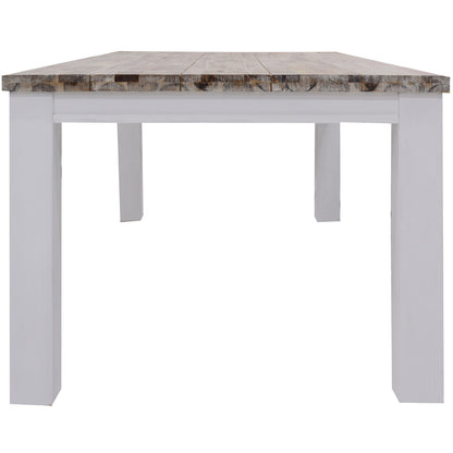 Plumeria Dining Table 225cm Solid Acacia Wood Home Dinner Furniture -White Brush