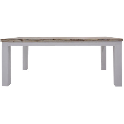 Plumeria Dining Table 225cm Solid Acacia Wood Home Dinner Furniture -White Brush