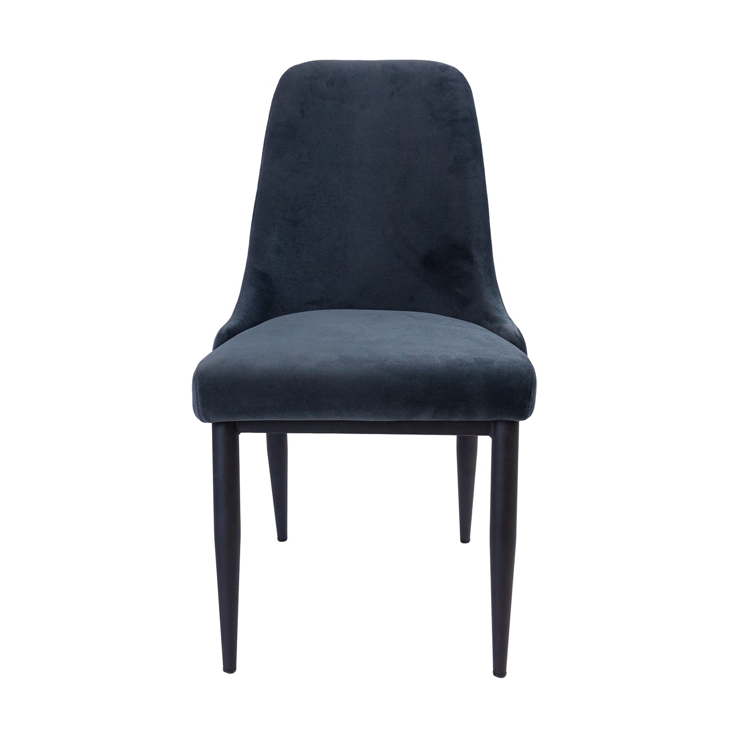 Eva Dining Chair Set of 4 Fabric Seat with Metal Frame - Charcoal