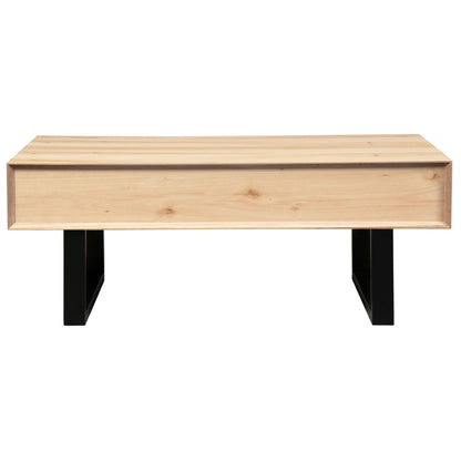 Aconite Coffee Table 120cm 2 Drawers Solid Messmate Timber Wood - Natural