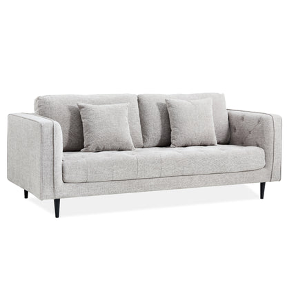 Jolie 3 Seater Sofa Fabric Uplholstered Lounge Couch - Quartz