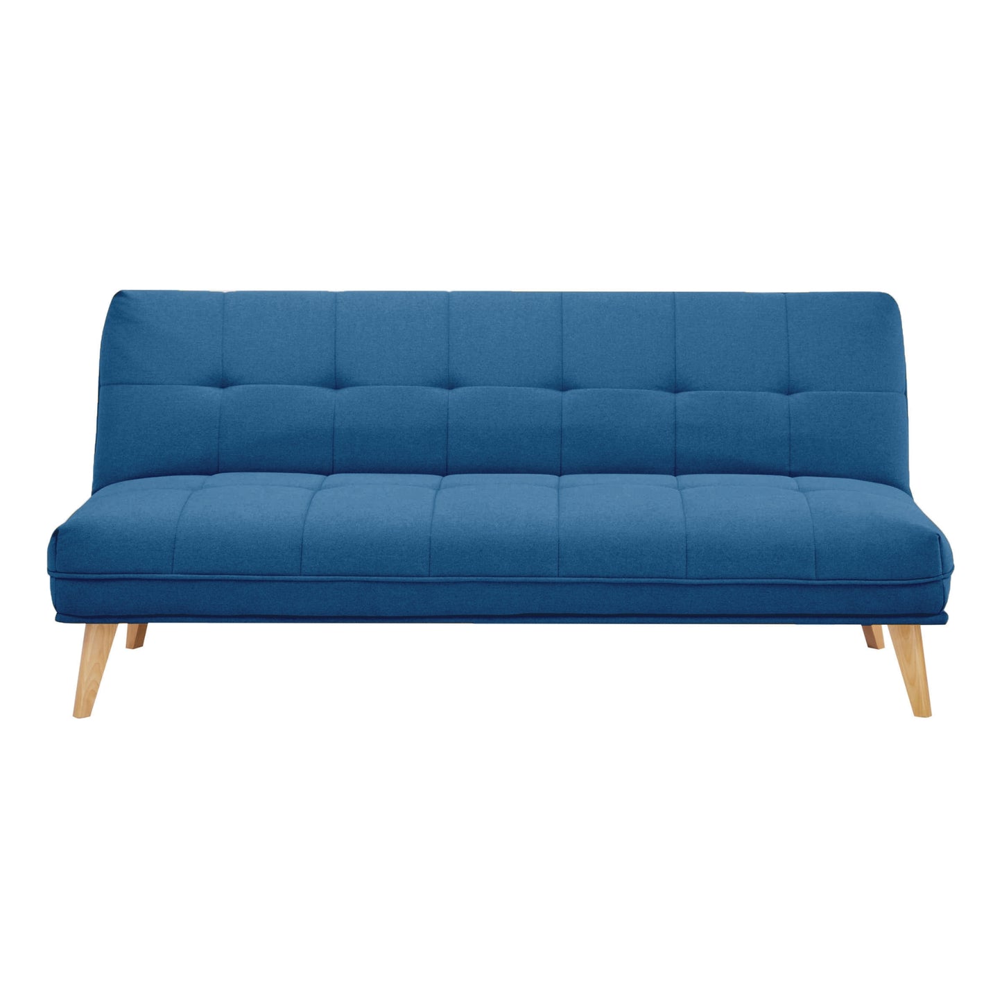 Jovie 3 Seater Sofa Queen Bed Fabric Uplholstered Lounge Couch - Blue