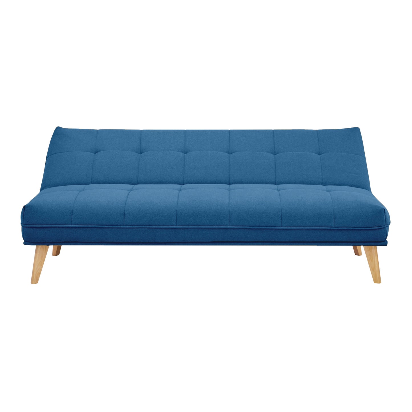 Jovie 3 Seater Sofa Queen Bed Fabric Uplholstered Lounge Couch - Blue