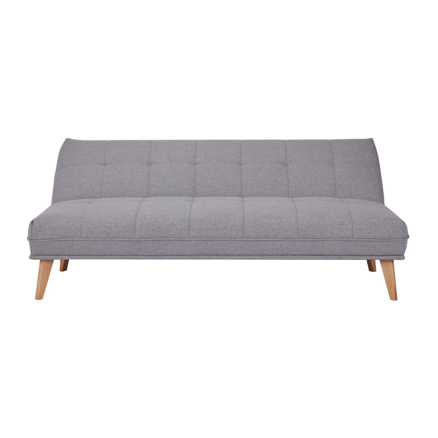 Jovie 3 Seater Sofa Queen Bed Fabric Uplholstered Lounge Couch - Light Grey