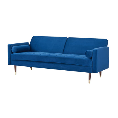 Livia 3 Seater Sofa Bed Fabric Uplholstered Lounge Couch - Dark Blue