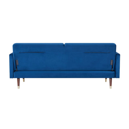 Livia 3 Seater Sofa Bed Fabric Uplholstered Lounge Couch - Dark Blue