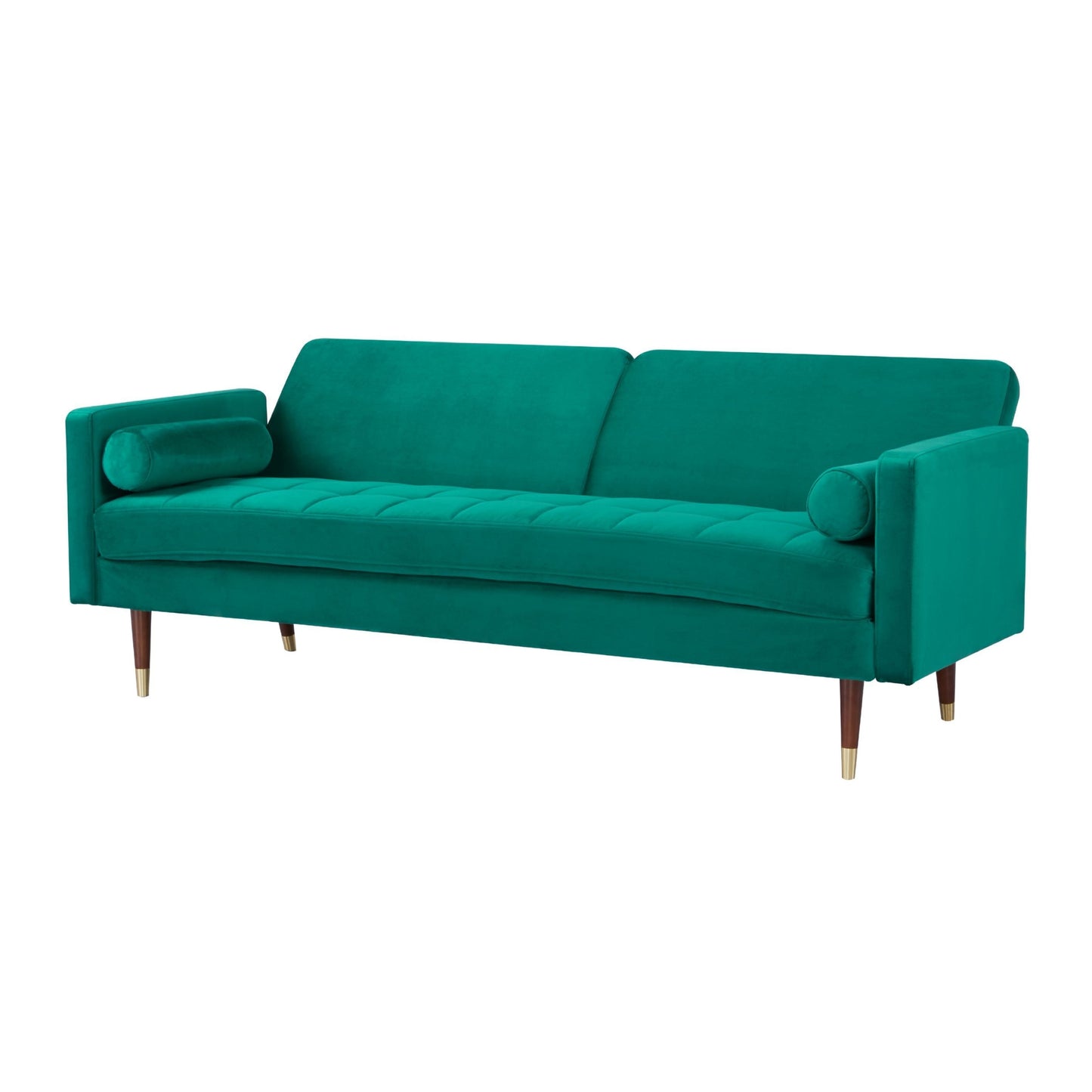 Livia 3 Seater Sofa Bed Fabric Uplholstered Lounge Couch - Green