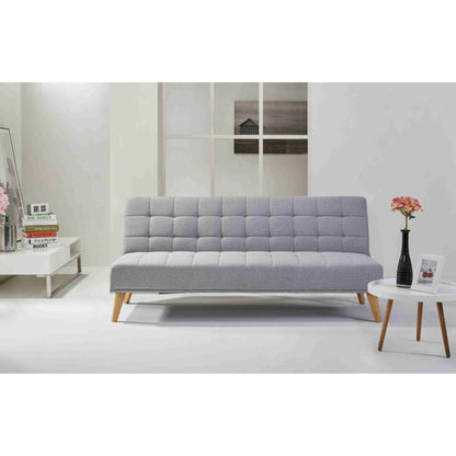 Brando 3 Seater Sofa Futon Bed Fabric Lounge Couch - Grey