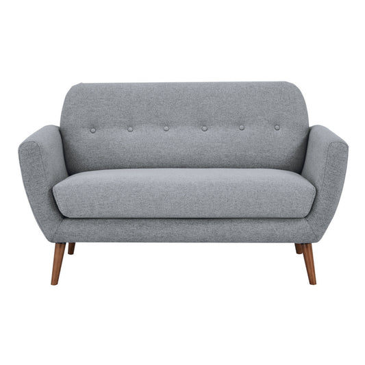 Lilliana 2 Seater Sofa Fabric Uplholstered Lounge Couch - Light Grey