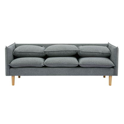 Sinatra 3 Seater Fabric Sofa Lounge Couch Dark Grey