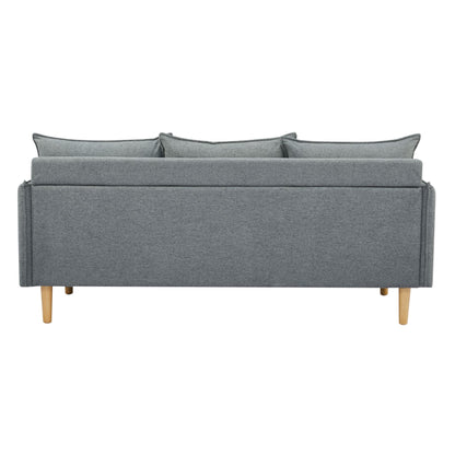 Sinatra 2 + 3 Seater Fabric Sofa Lounge Couch Dark Grey