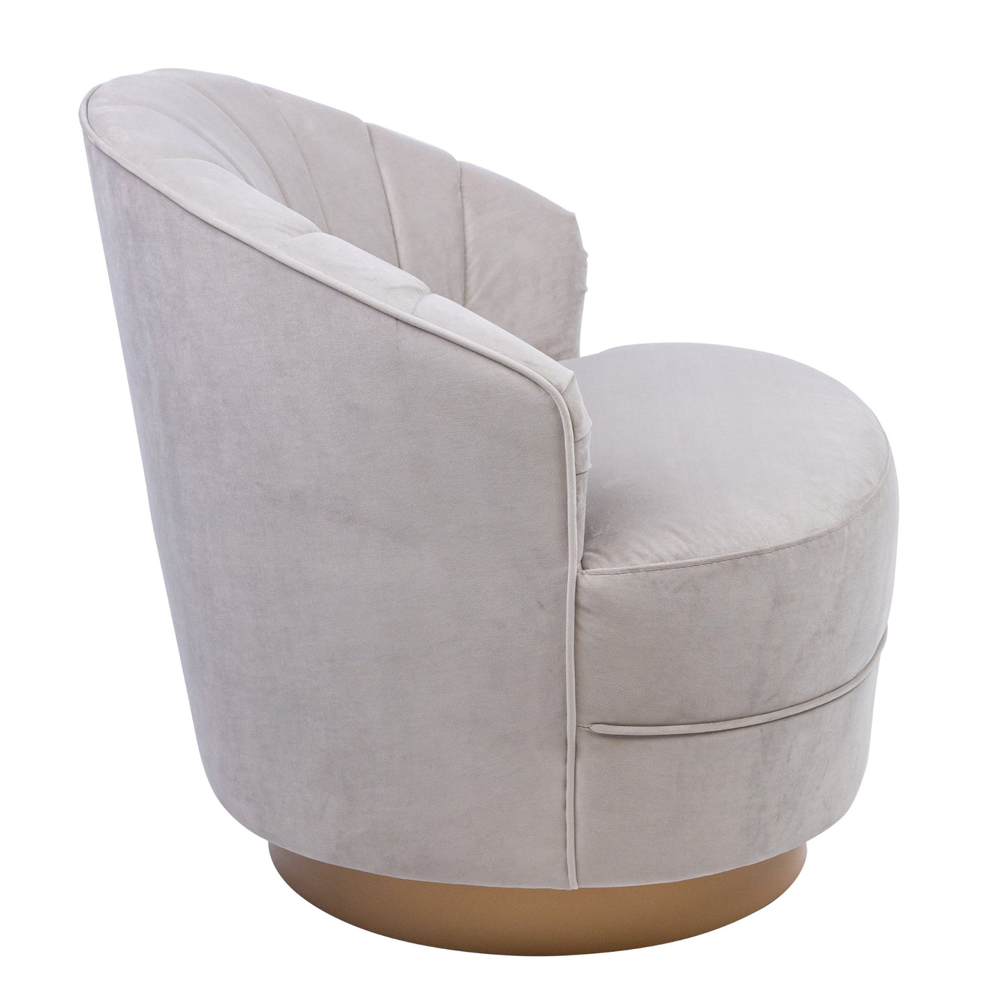 Bronte Fabric Swivel Occasional Chair Lounge Seat Cream