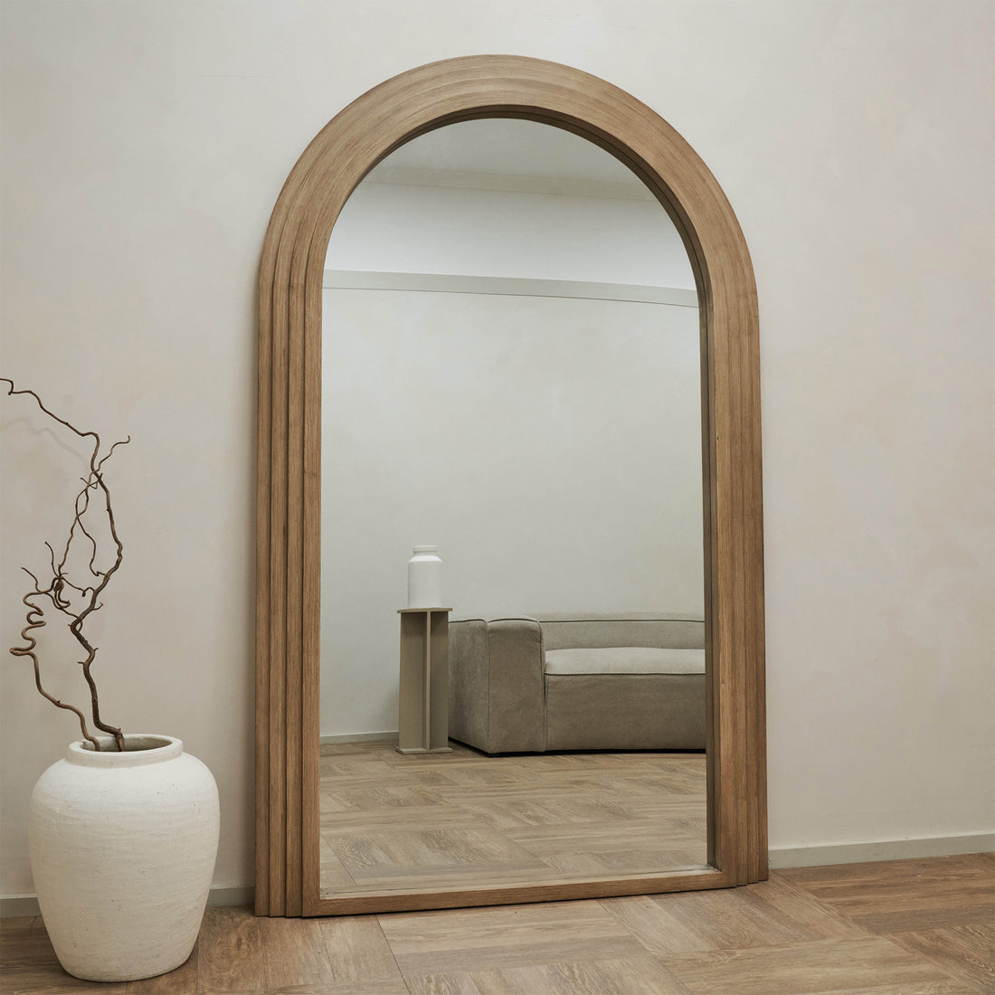 Interior Ave -Sierra Arched Step Mirror - Oak