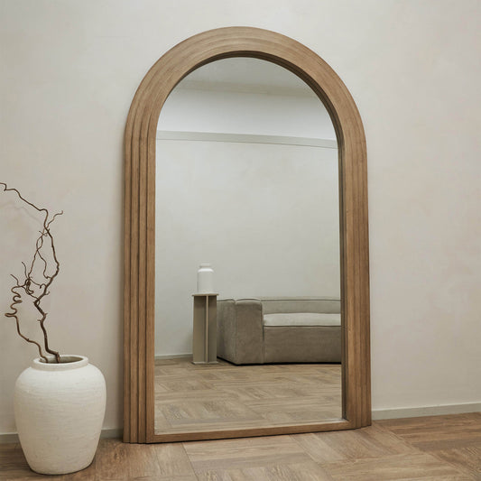 Interior Ave -Sierra Arched Step Mirror - Oak