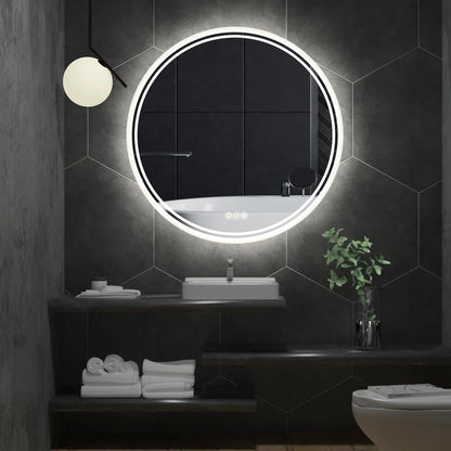 Interior Ave - LED Round Frameless Salon / Bathroom Wall Mirror - 80m