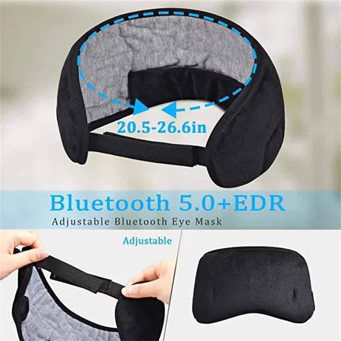 Mobax Wireless Bluetooth 5.0 Stereo Eye Mask Headphones Earphone Sleep Music Mask