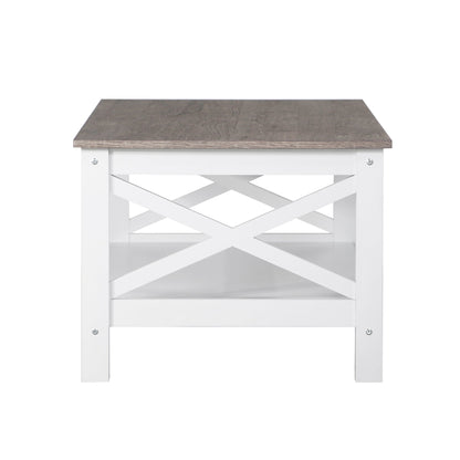 Coastal Coffee Table in White and Grey