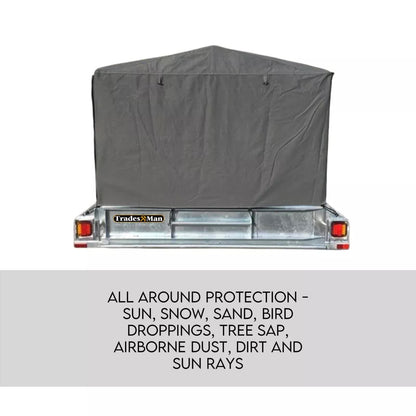 8X5 BOX TRAILER CAGE CANVAS COVER (900mm) 3 FOOT Thick Rip Resistant Waterproof