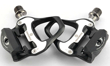 Self Lock Clip In Bike Pedals LOOK KEO Cleat MTB Road 700C Hybrid BMX - Rockbros Black