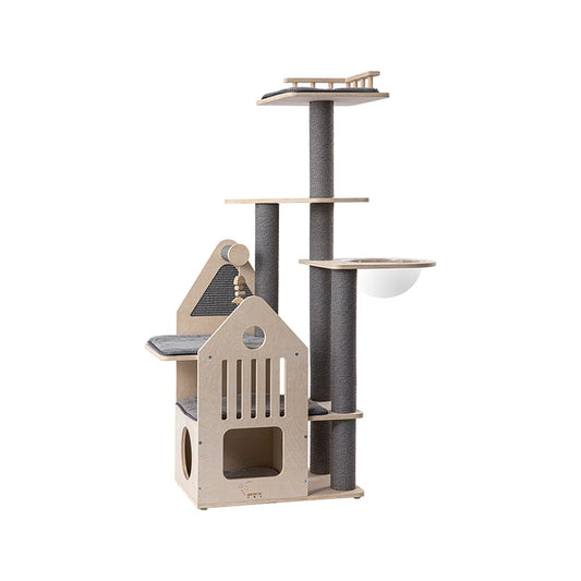 HONEYPOTCAT Grand Cat Mansion With Space Capsule - 148cm