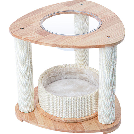 HONEYPOTCAT MZ Simple Joy Wood Cat Tower - Space Pod 52cm