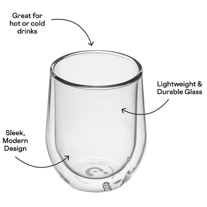 Corkcicle Glass Stemless - Double Pack - Clear