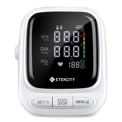 Etekcity Scale for Body Weight and Fat Percentage - Black & Etekcity Smart Blood Pressure Monitor - White Bundle