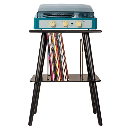 Gadhouse Brad MKII Record Player - Green + Entertainment Stand Bundle - Black