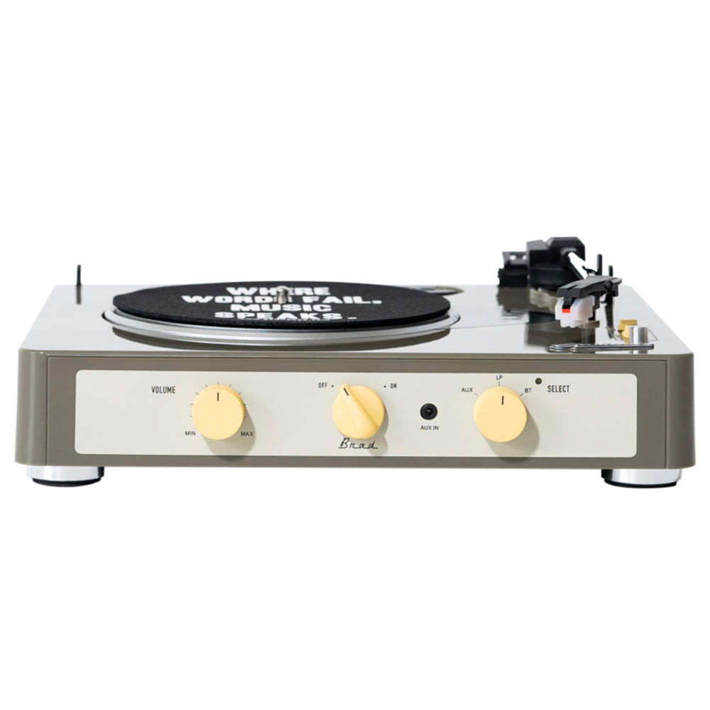 Gadhouse Brad MKII Record Player - Grey + Bundled Record Storage Crate