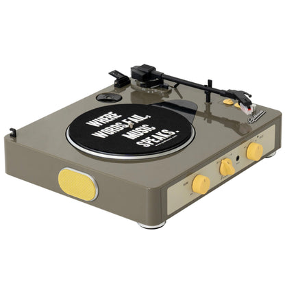 Gadhouse Brad MKII Record Player - Grey + Bundled Majority D40 Bluetooth Speakers