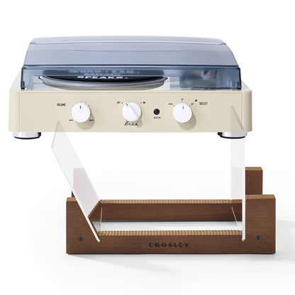 Gadhouse Brad MKII Record Player - Ivory + Bundled Crosley Record Storage Display Stand