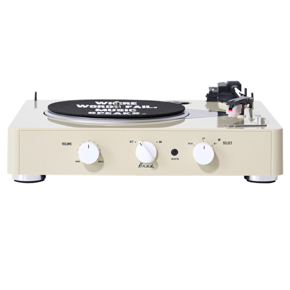 Gadhouse Brad MKII Record Player - Ivory + Bundled Crosley Record Storage Display Stand