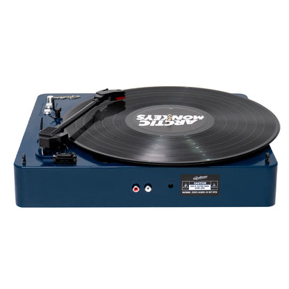 Gadhouse Brad MKII Record Player - Navy + Bundled Record Storage Crate