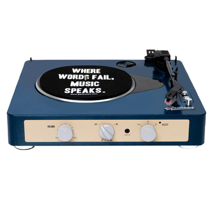 Gadhouse Brad MKII Record Player - Navy + Bundled Majority D40 Bluetooth Speakers