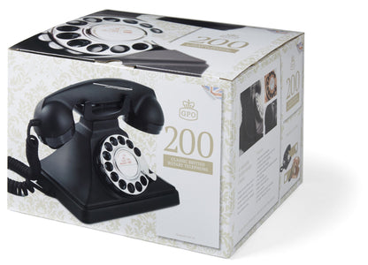 GPO Retro 200 Rotary Telephone - Black