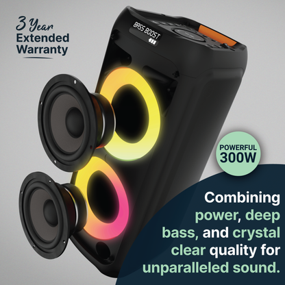 Majority P300 Party Speaker 300W Karaoke & PA System