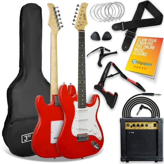 3rd Avenue Electric Guitar Pack - Red