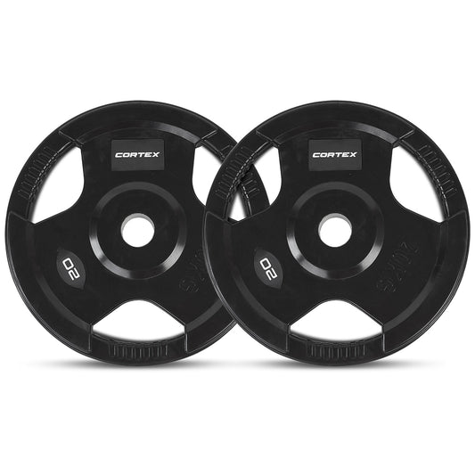 CORTEX 20kg Tri-Grip Olympic Plates 50mm (Pairs)