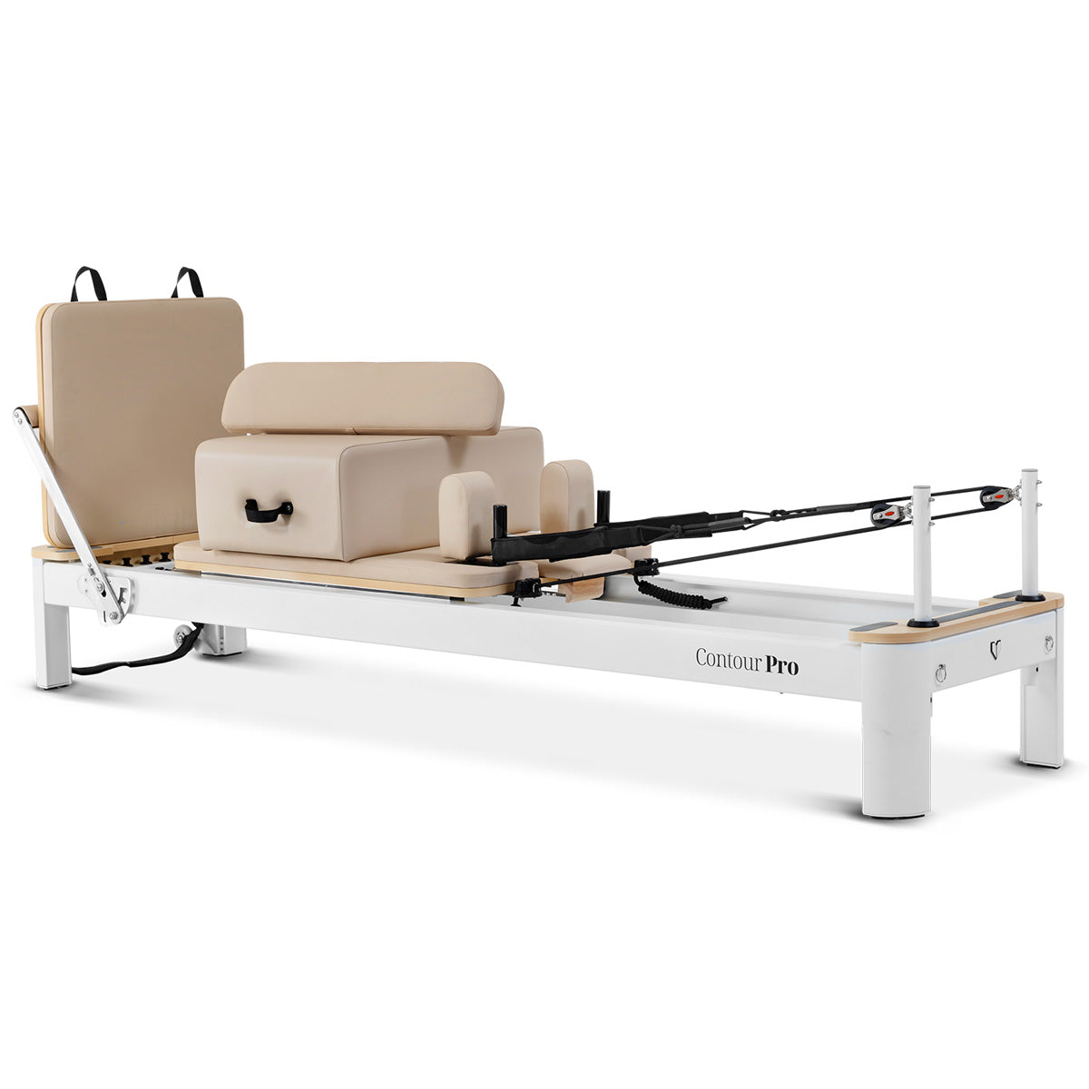 Lifespan Fitness Contour Pro Aluminum Pilates Reformer Bed Set (Beige)