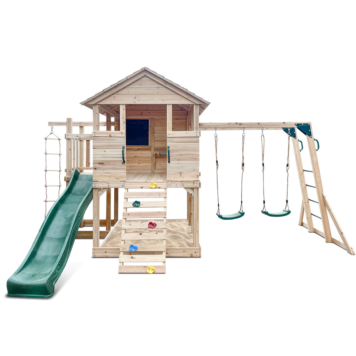 Lifespan Kids Kingston Cubby House with 2.2m Green Slide