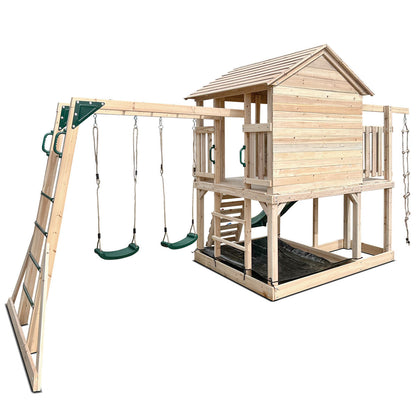 Lifespan Kids Kingston Cubby House with 2.2m Green Slide