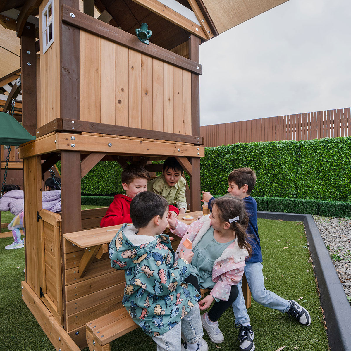 Lifespan Kids Armadale Swing Set & Play Centre with Two 2.2m Slide (Green)