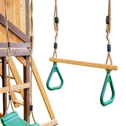 Lifespan Kids Darlington Swing Set & Play Centre with 2.2m Slide (Green)