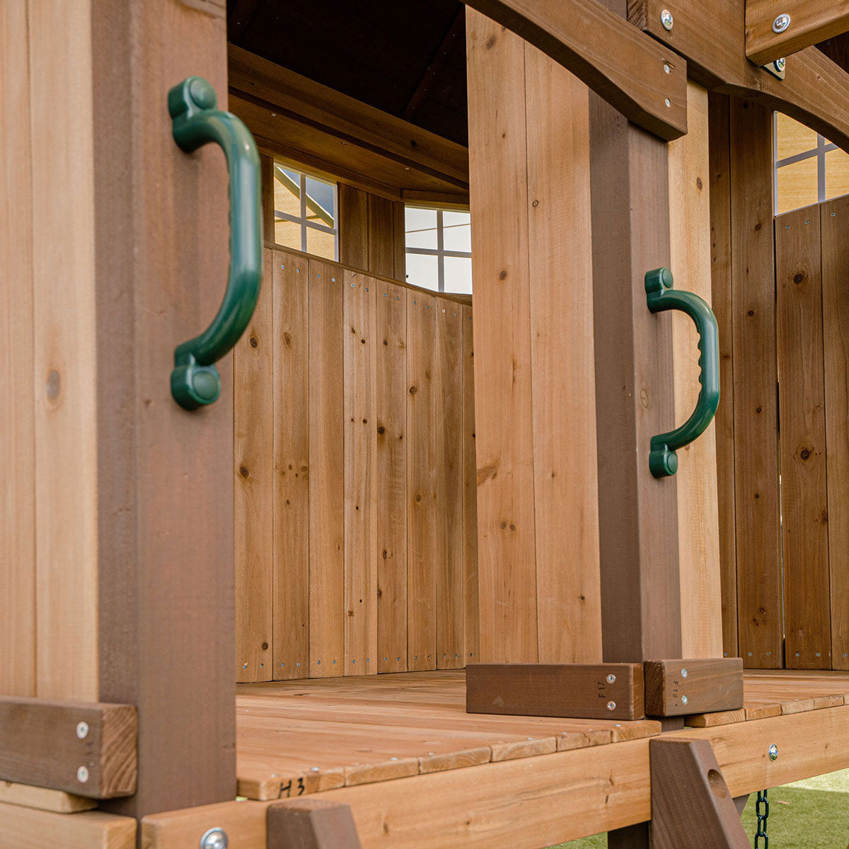 Lifespan Kids Meer Brook Swing Set, Monkey Bars & Play Centre with 2.2m Slide (Green)