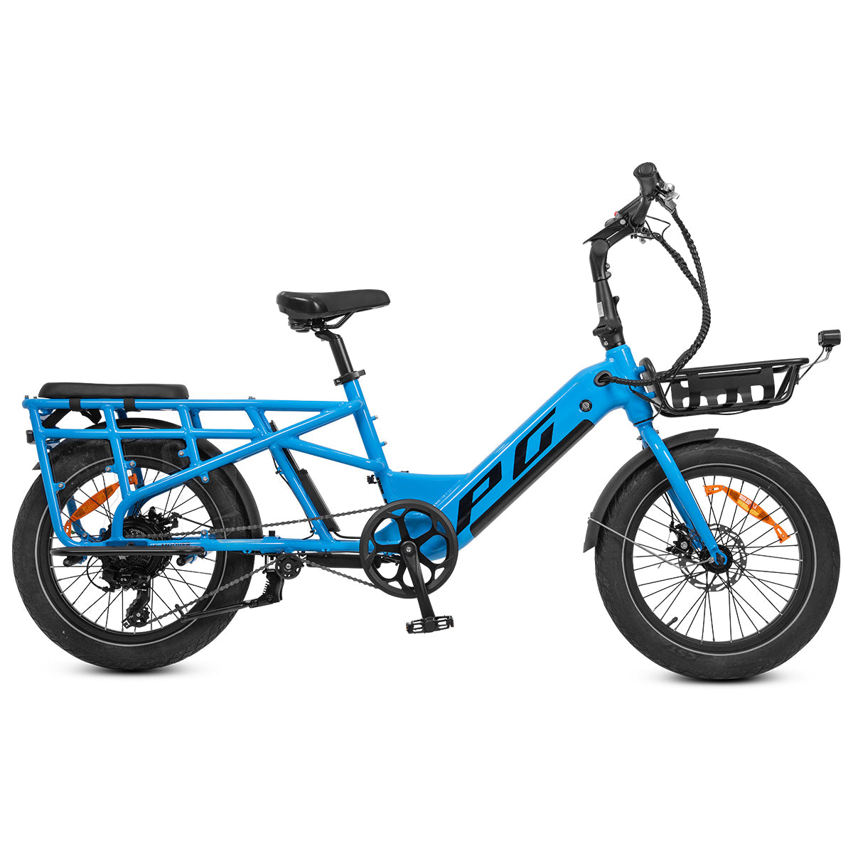 Progear Bikes E-Moover Cargo Bike + Transporter Kit - Electric Blue