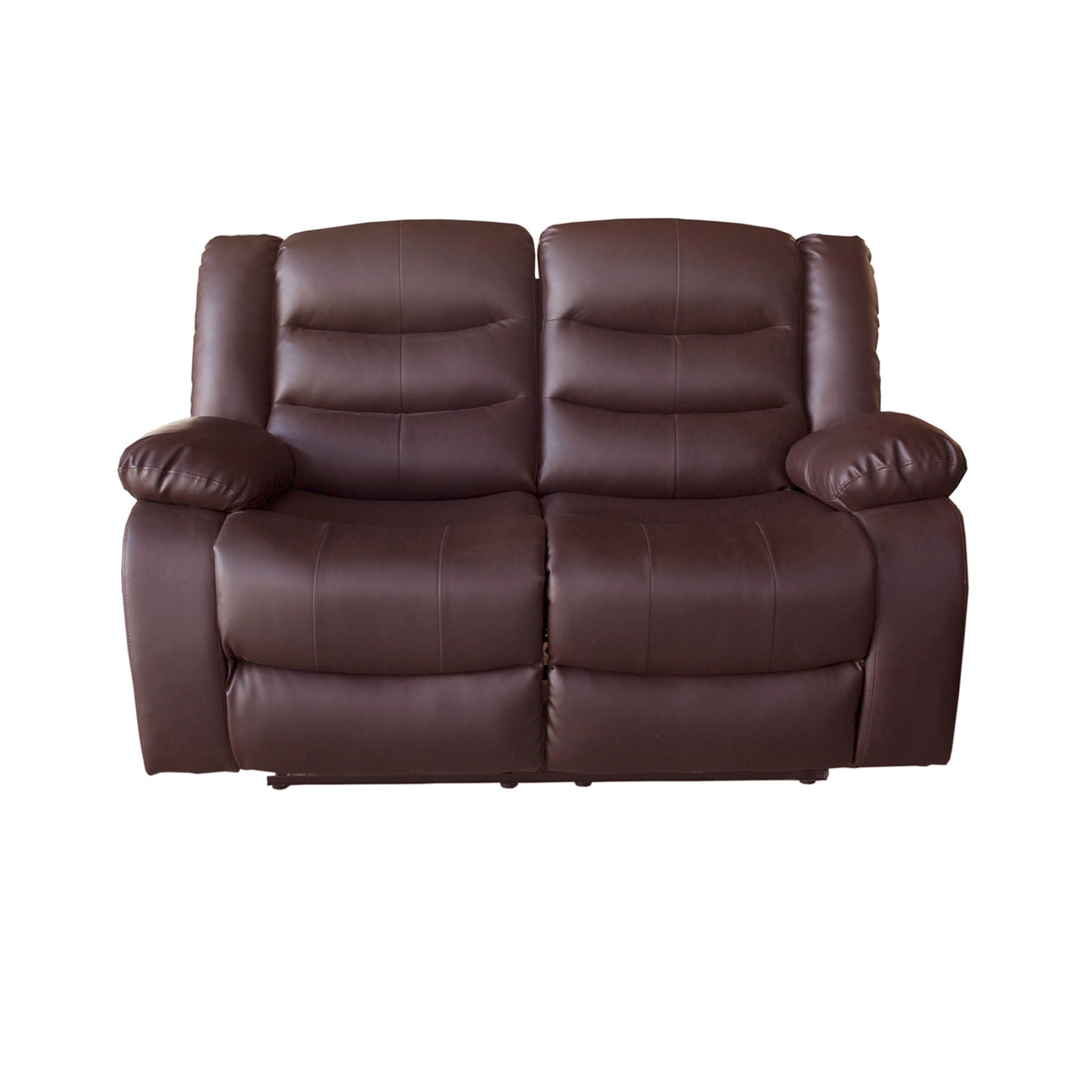 3+2+1 Seater Recliner Sofa In Faux Leather Lounge Couch in Brown