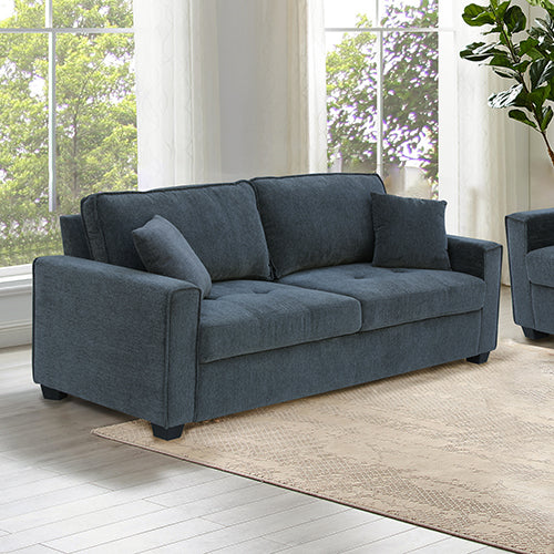 2+3 Seater Sofa Set Polyester Charcoal Fabric Multilayer Two Pillows Individual Pocket Spring