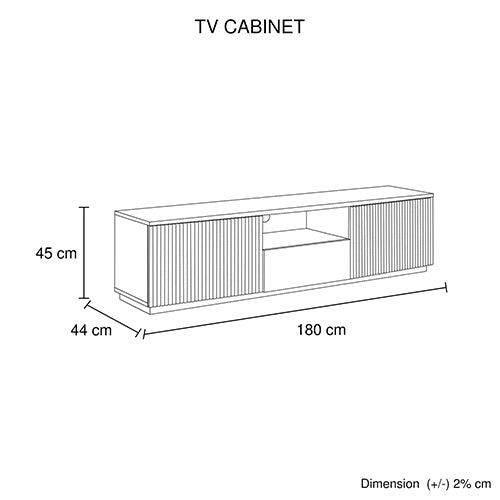 TV Cabinet Storage Drawer MDF Glossy Entertainment Unit in White colour